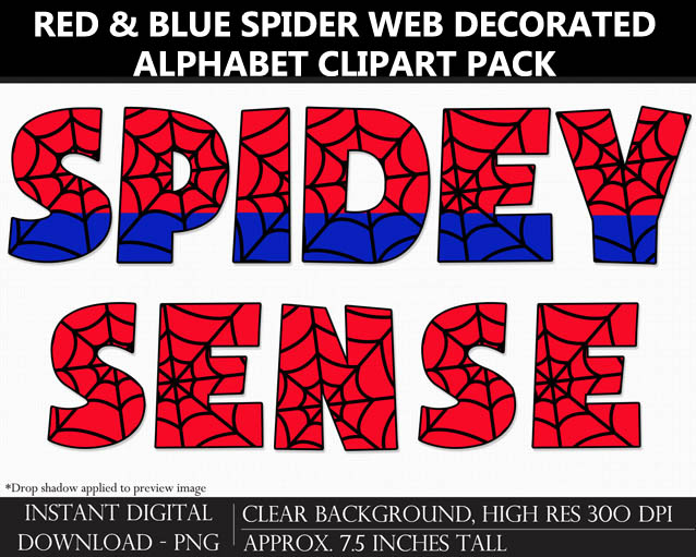 Printable Spider-Man-Inspired Alphabet Letters, Numbers, Punctuation - DIY Spider-Man Party Banner
